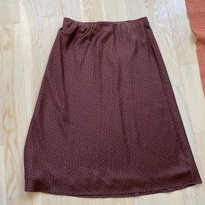 Abercrombie Satin Midi Skirt